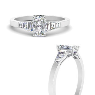 Tapering Trapezoid Modern Engagement Ring