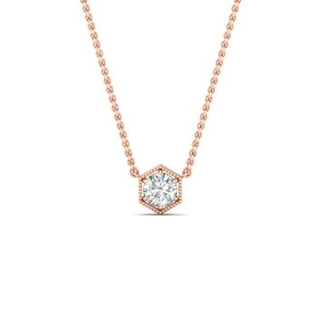 Hexagon Solitaire Pendant
