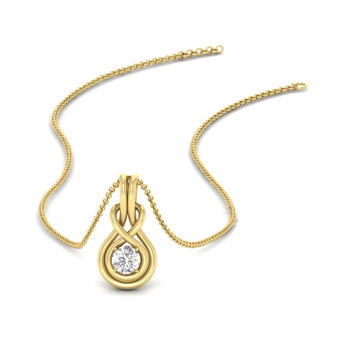 Round Solitaire Infinity Knot Pendant