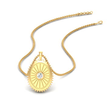 Inner Light Solitaire Medallion Pendant