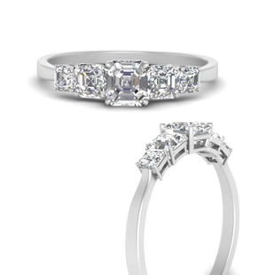 1.50 Carat Weight Asscher Cut Beautiful Ring