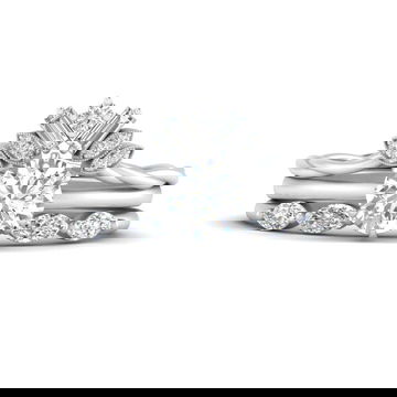 Antique Crown Trio Wedding Set