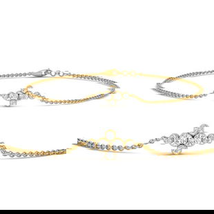Bezel Set Chain Bracelet