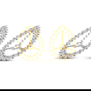 Pear Halo Round Earring Jackets