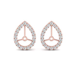 Pear Halo Earring Jackets