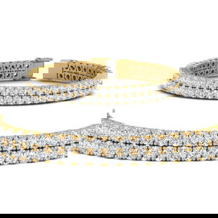 2 Row Round Tennis Bracelet