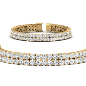 2 Row Round Tennis Bracelet