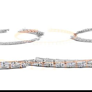 Emerald Cut East West Tennis Bracelet