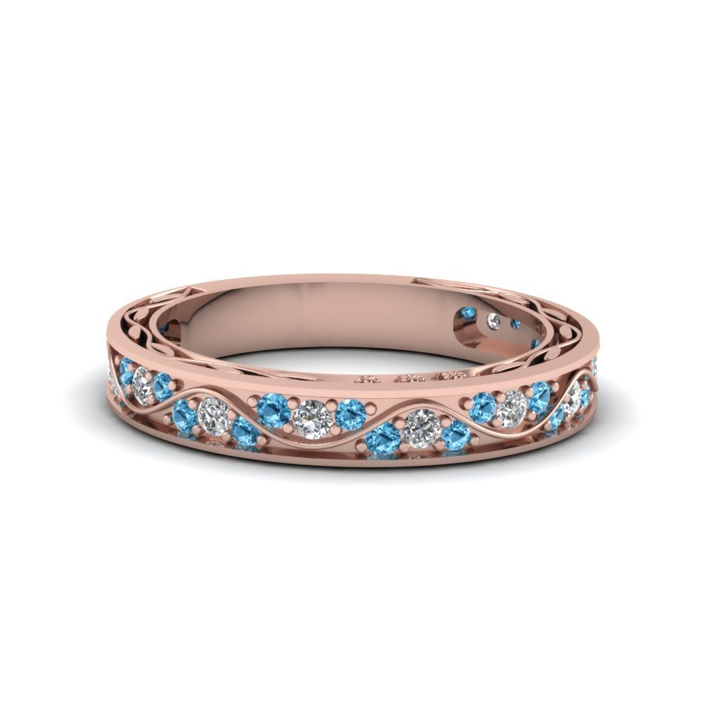 14k rose gold on sale wedding band womens