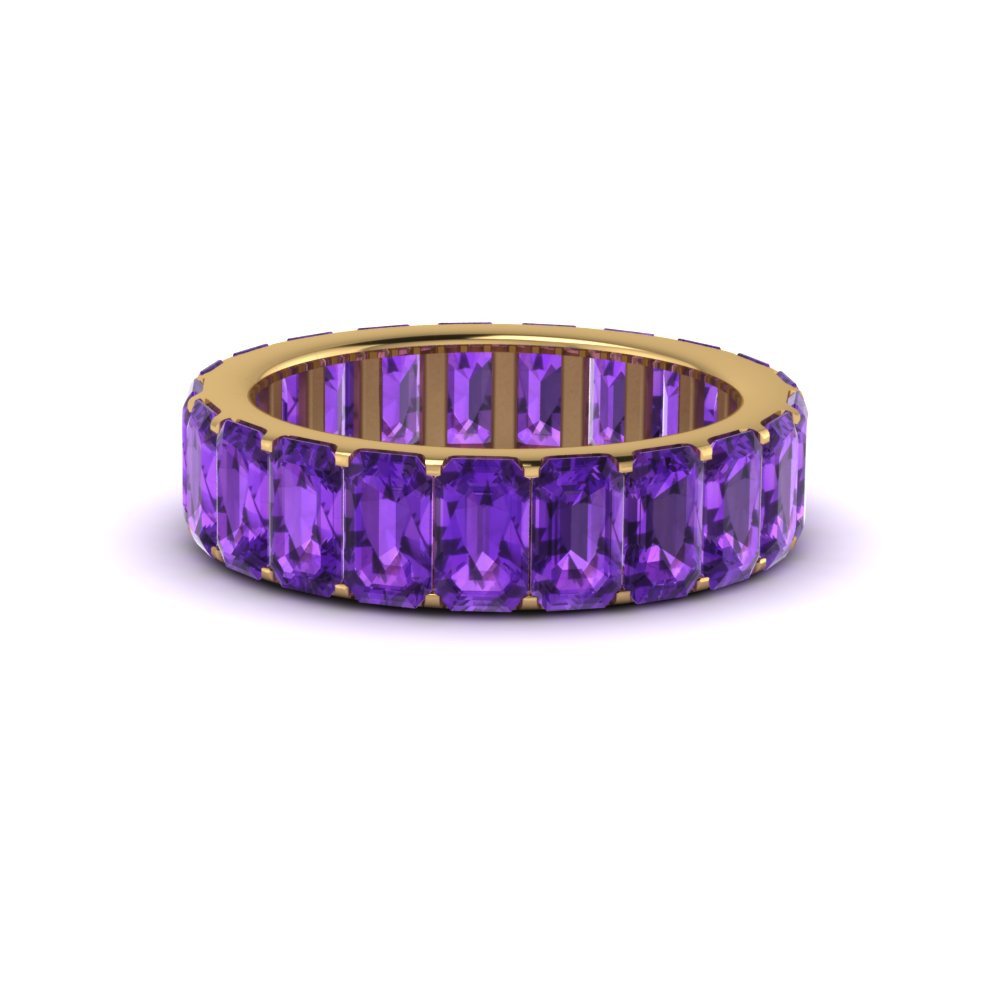 Amethyst and emerald deals eternity ring