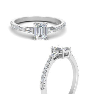 3 Stone Vintage Engagement Ring