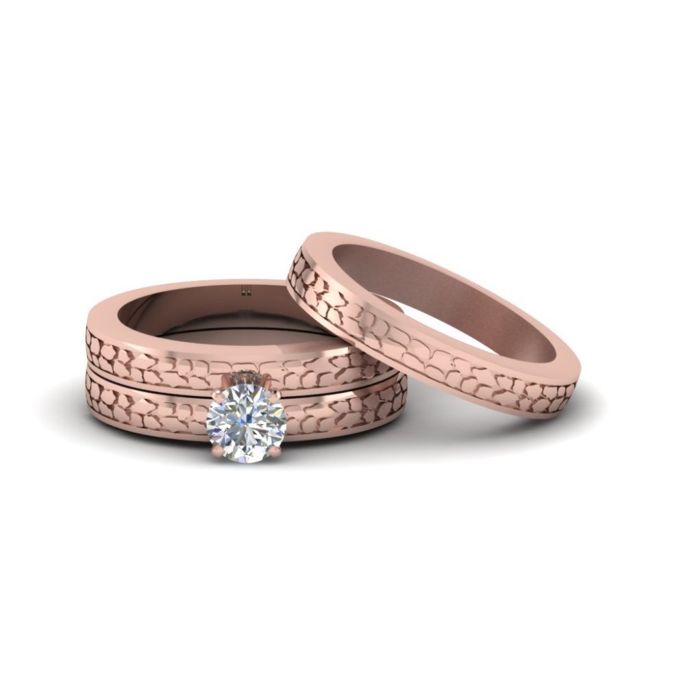 Radiant 18KT Rose Gold Couple Ring for Men