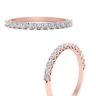 0.50 Carat U Prong Diamond Wedding Ring