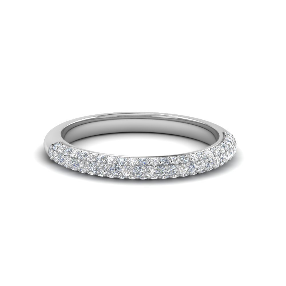 Trio micro deals pave engagement ring