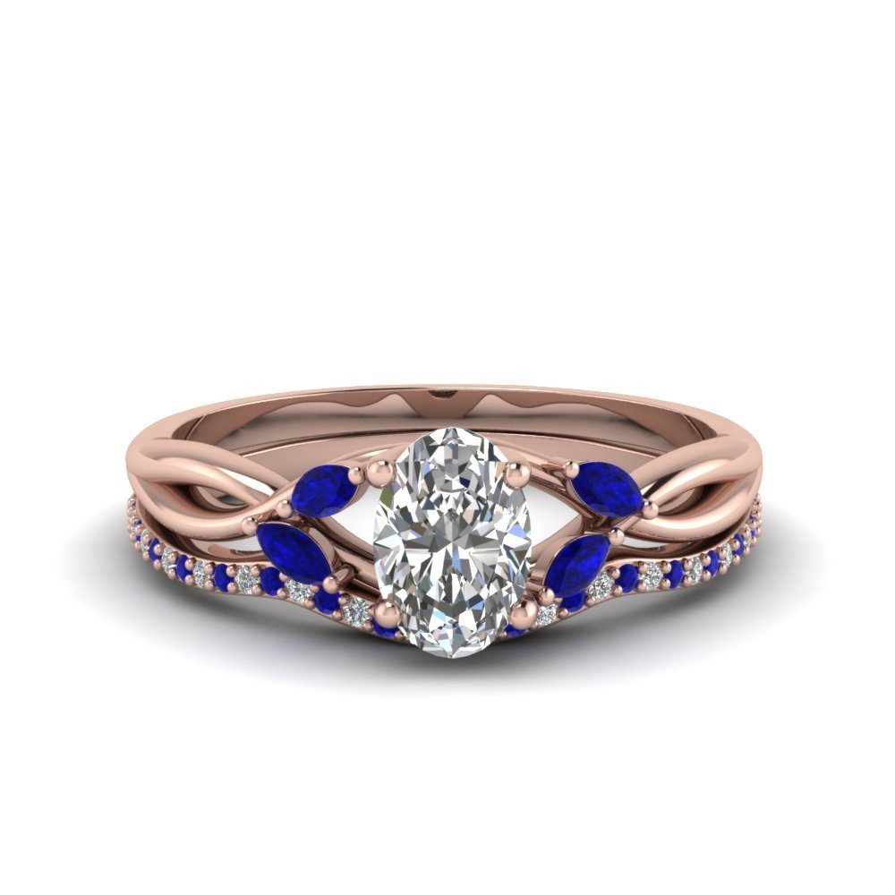 Diamond rings clearance with sapphire accents