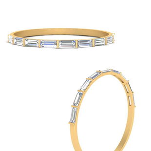 East West Baguette Stacking Ring
