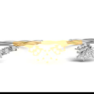 Round Baguette Twisted Wedding Band