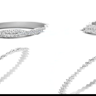 Twisted Diamond Wedding Band