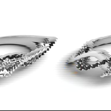 undefined Shaped Infinity Style Asscher Vine Wedding Ring with undefined in undefined