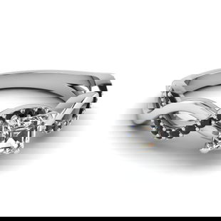 Infinity Style Asscher Vine Wedding Ring