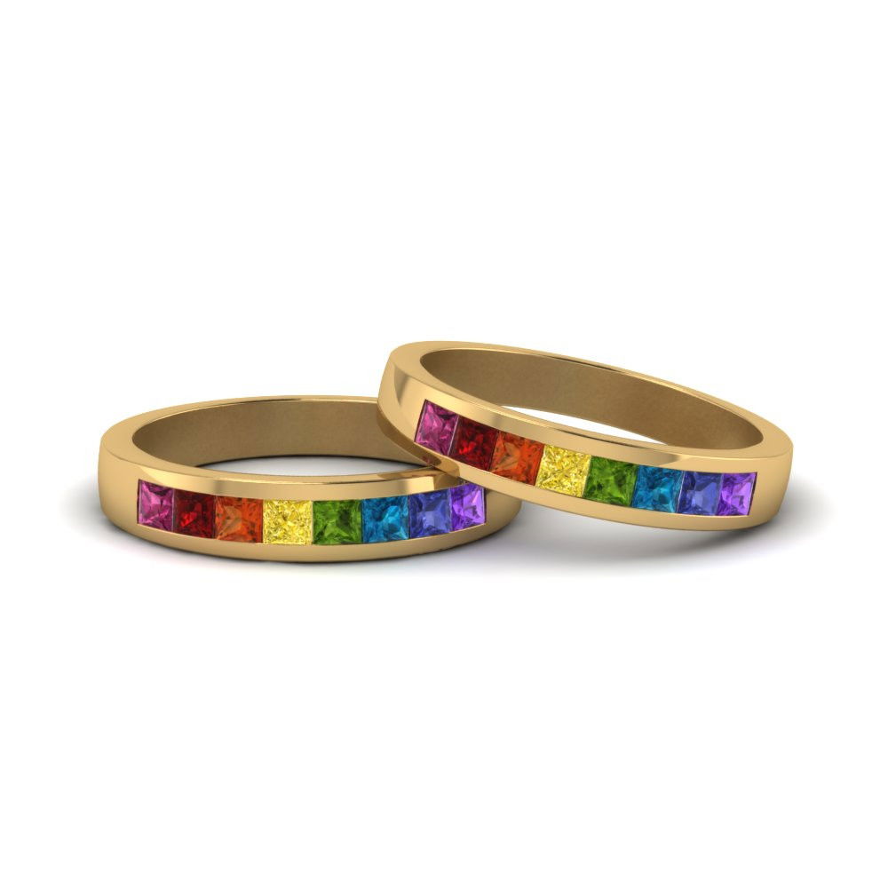 Gold on sale rainbow ring