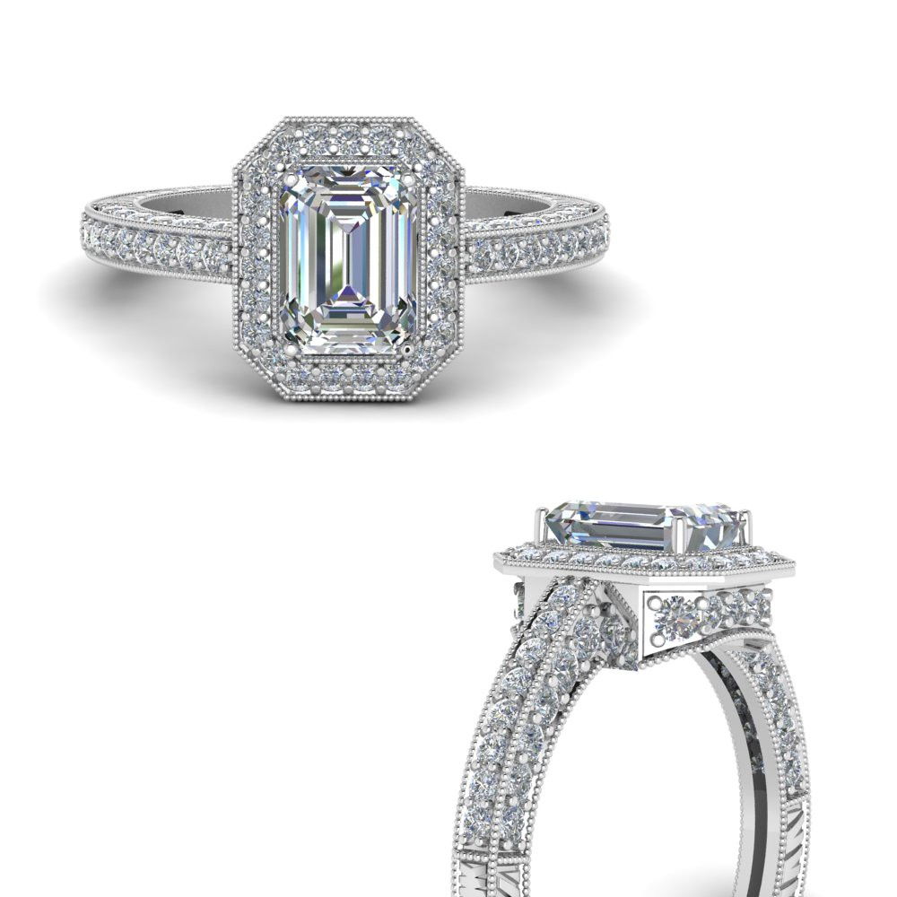 Octagon vintage 2025 engagement ring