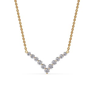 0.25 Carat Affordable V Diamond Necklace