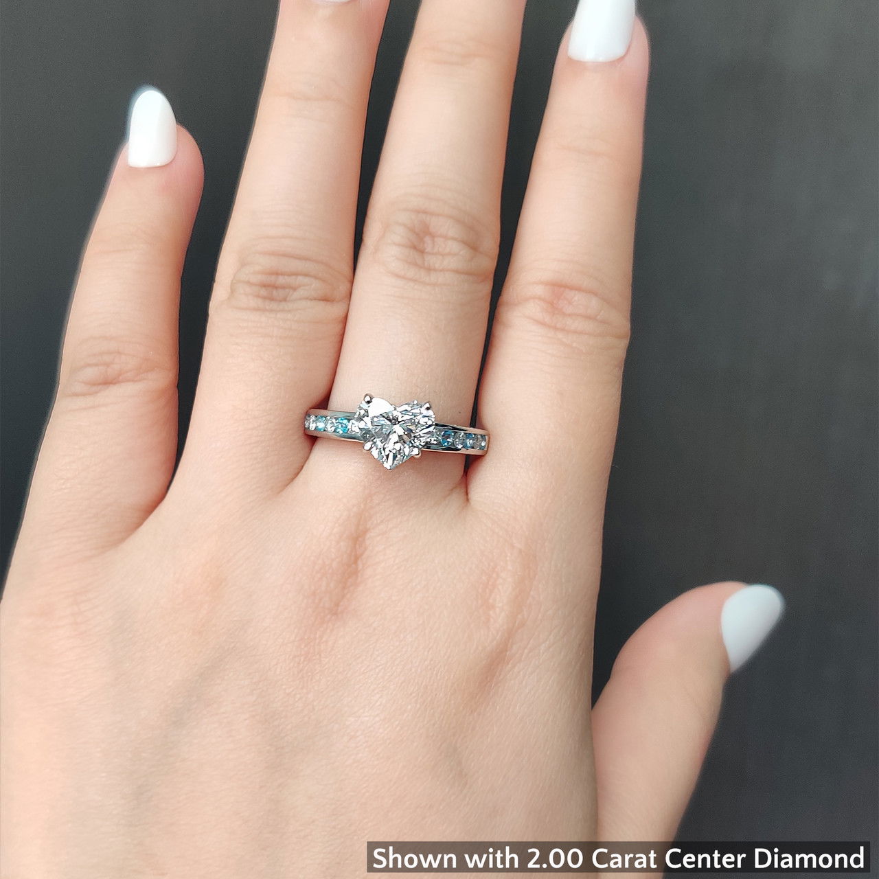 2 Carat Lab Created Heart Shaped Vintage Engagement Ring