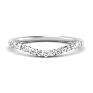 Curved Diamond Wedding Band