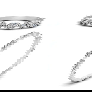 Vintage Delicate Art Deco Stacking Band