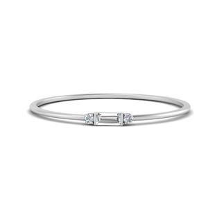 Thin Stack Baguette Ring