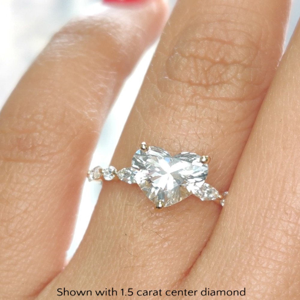 2 carat heart shaped shop diamond