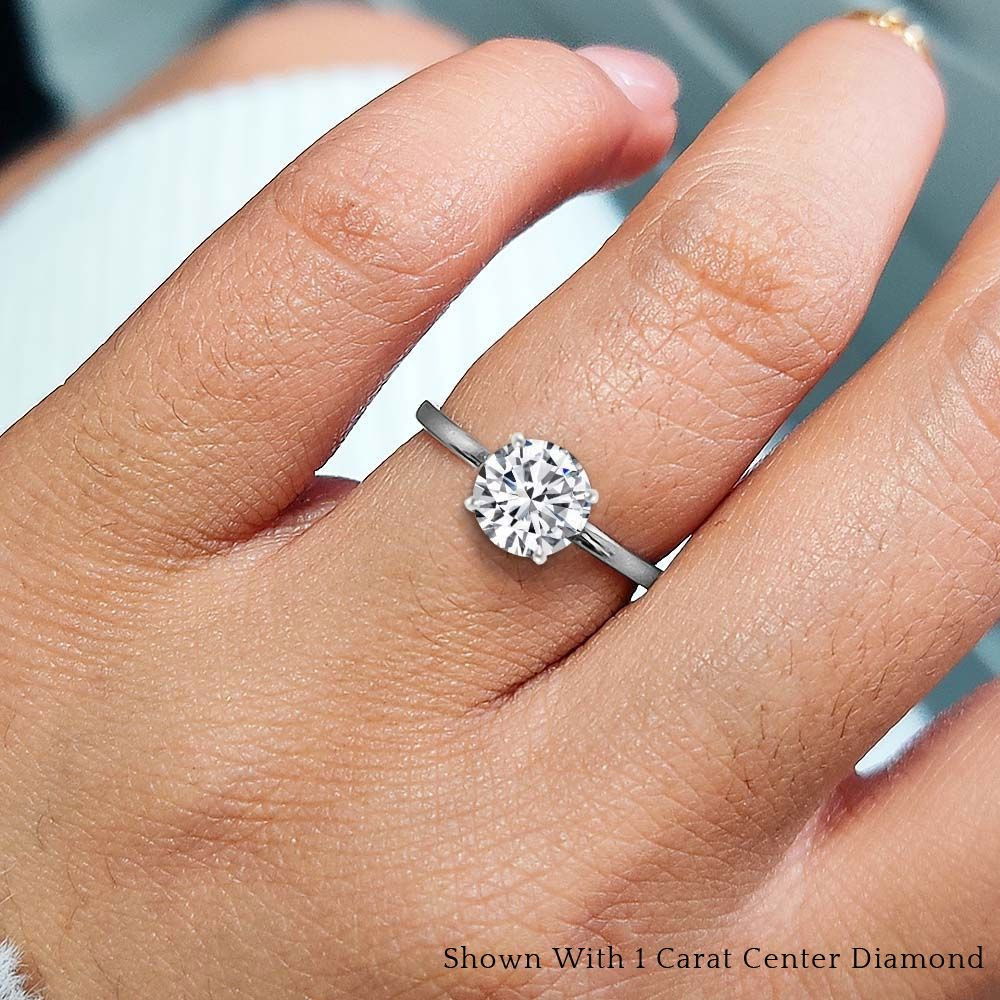 Round Cut Solitaire Diamond Ring 1 Carat