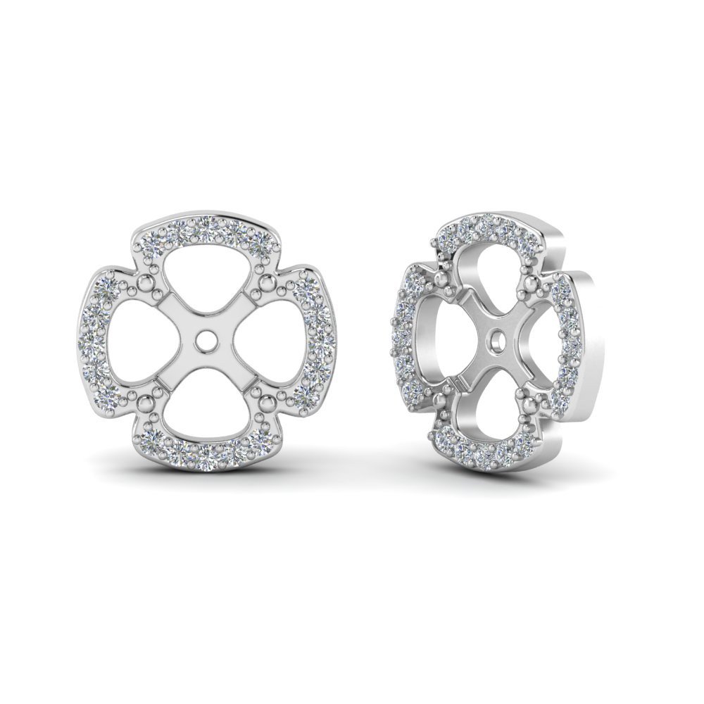 Diamond halo on sale earring jackets