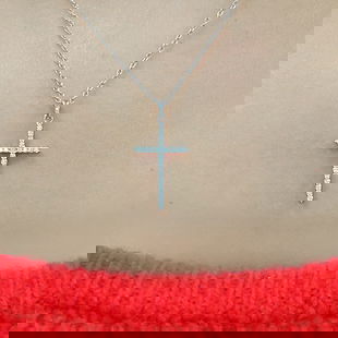Simple Diamond Cross Pendant