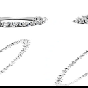Round Cut Thin Stacking Wedding Ring