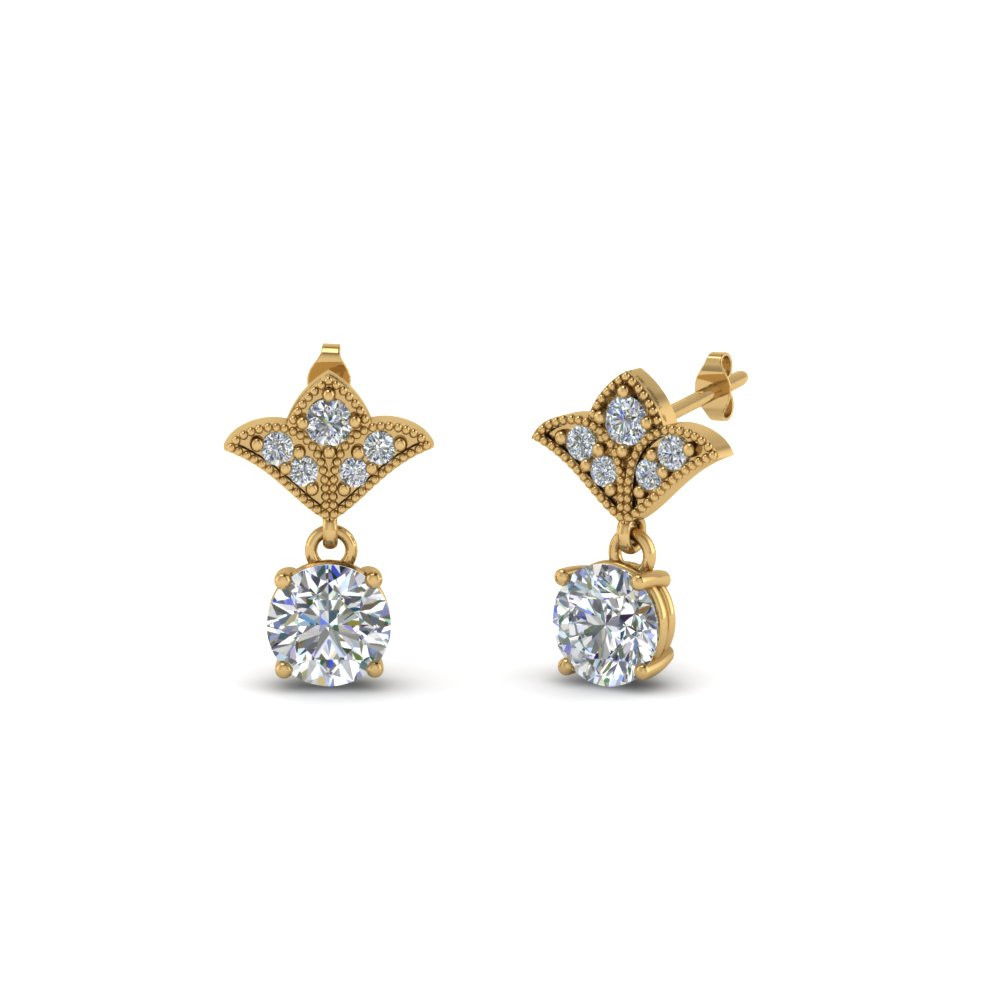 White Diamond 10k Yellow Gold Stud Earrings 0.50ctw - SBG602 | JTV.com