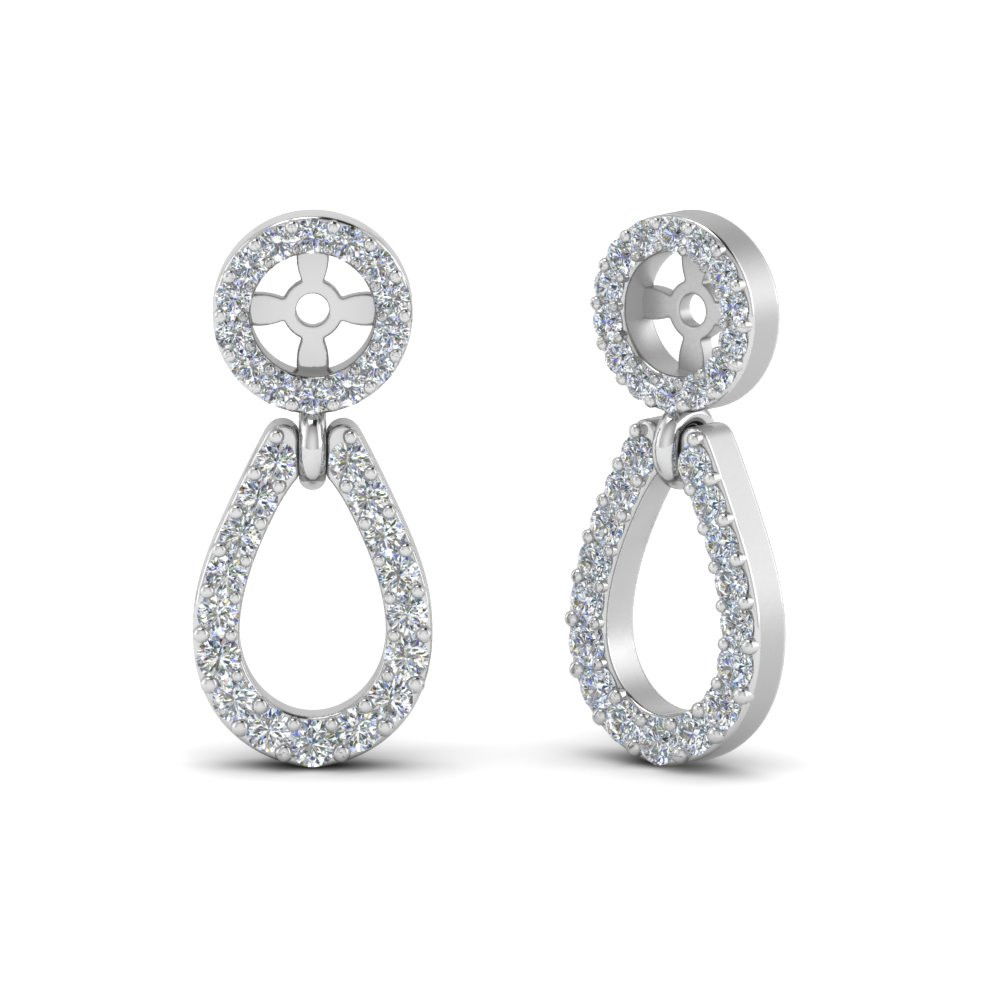 Pave diamond deals earring jackets