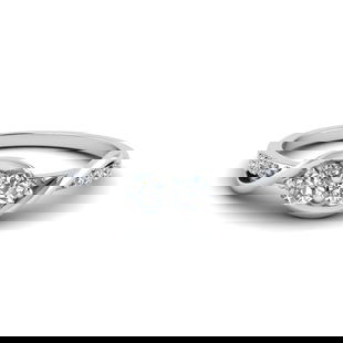 Two Stone Diamond Swirl Ring