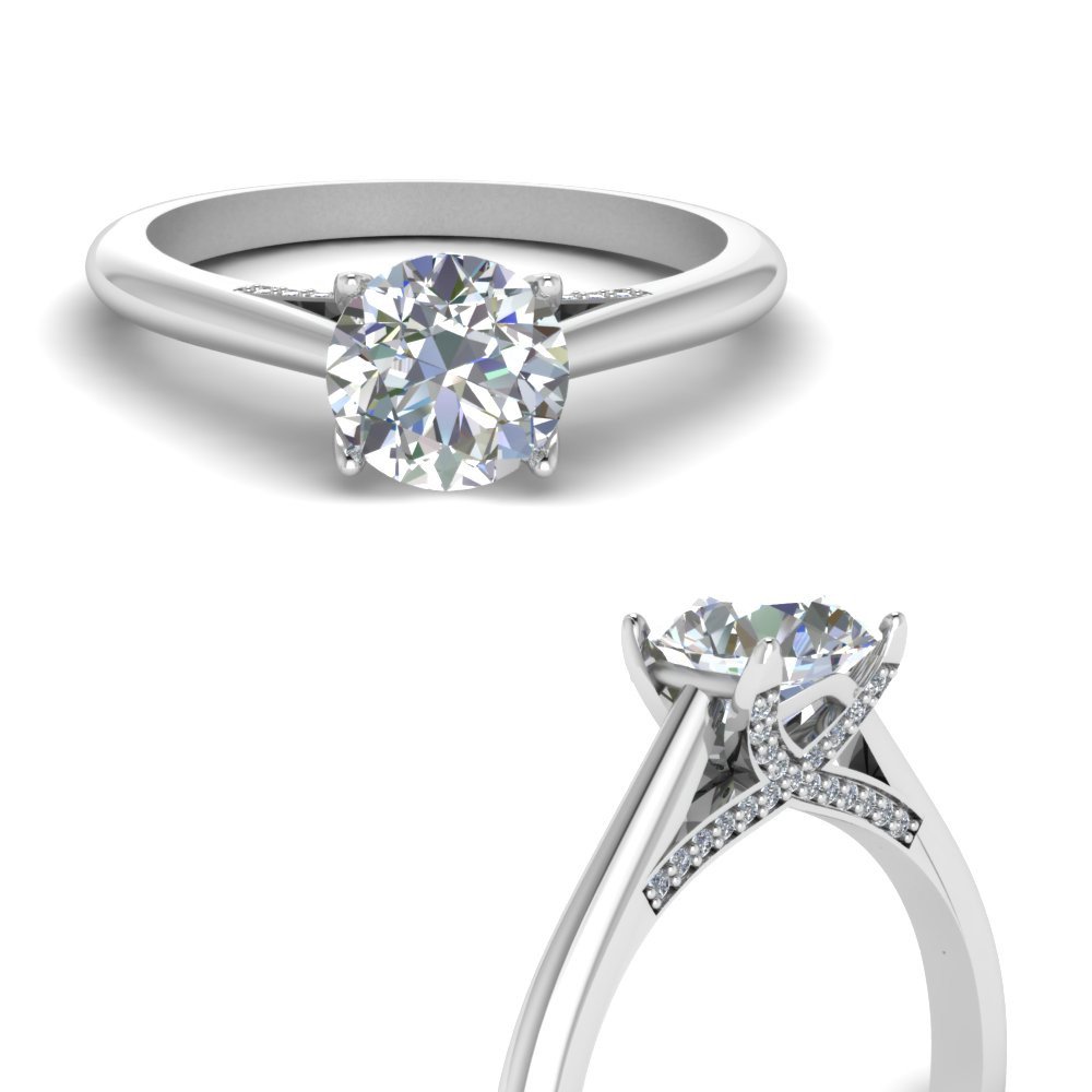 Tacori Diamond Baguette & Pave Engagement Ring 2625