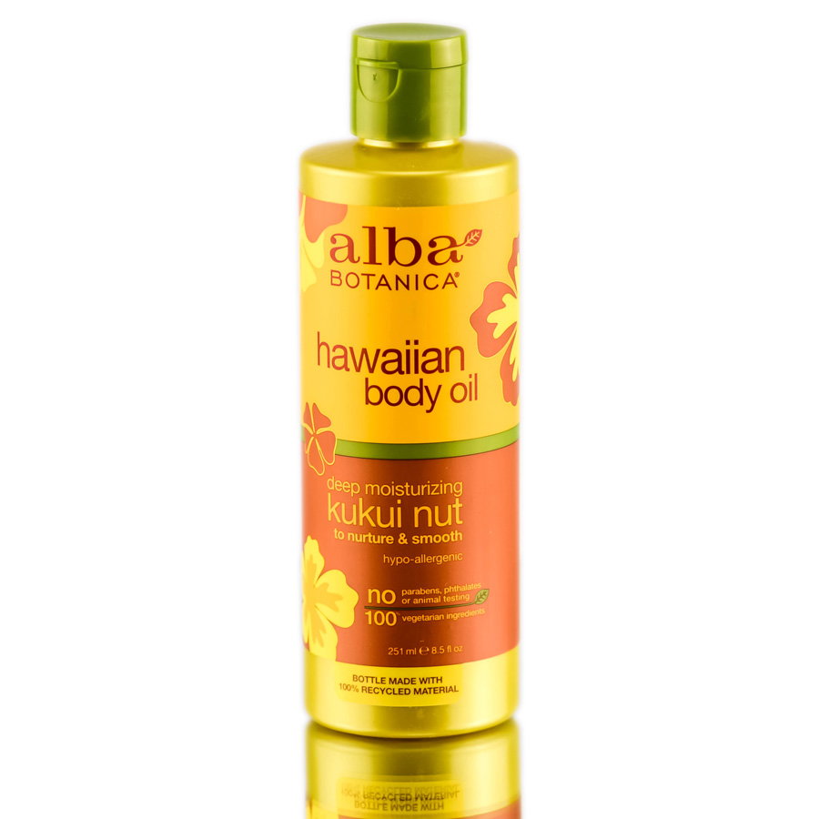 alb12-8-5-oz - Alba Botanica Hawaiian Body Oil Deep Moisturizing Kukui Nut-image1