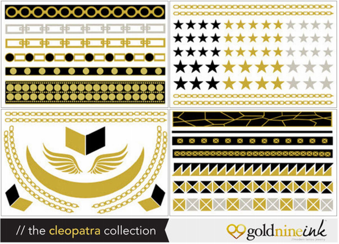 gni01-cleopatra - Goldnine Ink Metallic Temporary Tattoos-image1 gni01-cleopatra - Goldnine Ink Metallic Temporary Tattoos-image1