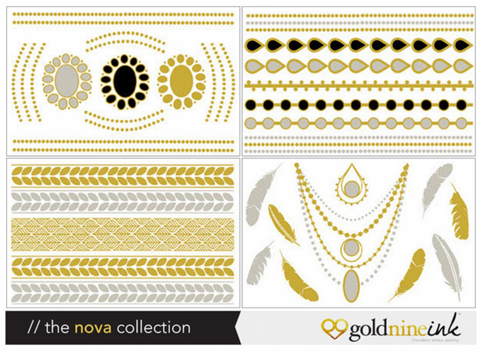 Goldnine Ink Metallic Temporary Tattoos