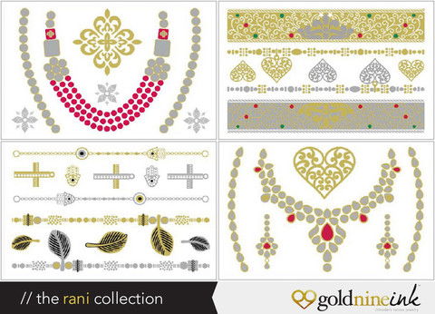 Goldnine Ink Metallic Temporary Tattoos