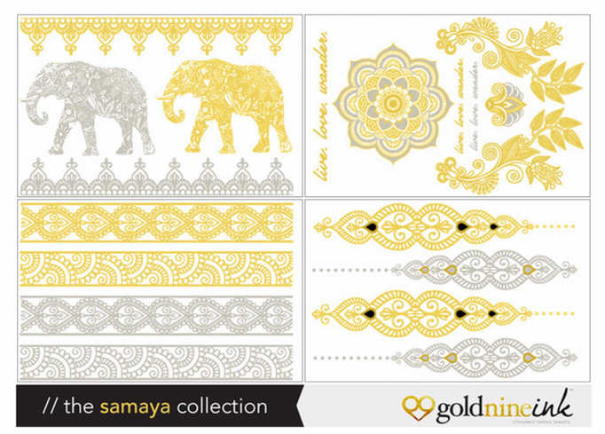 Goldnine Ink Metallic Temporary Tattoos