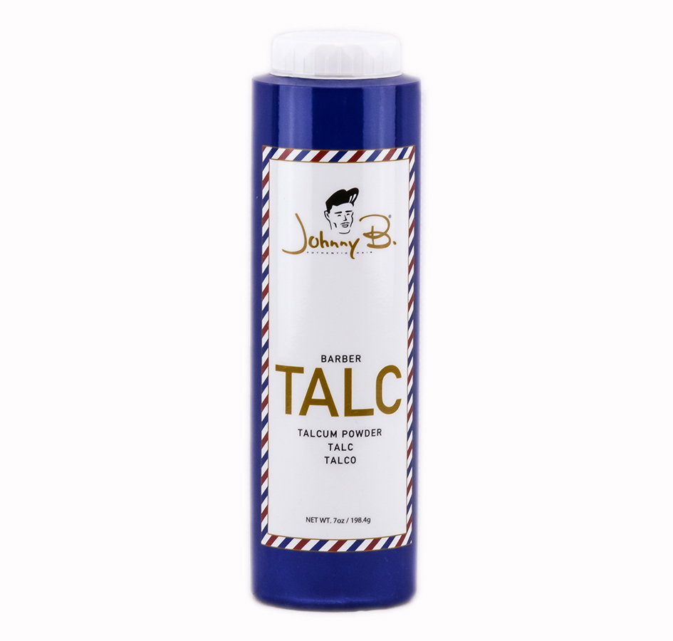 jba21-7-oz - Johnny B Authentic Hair Barber Talc Talcum Powder-image1