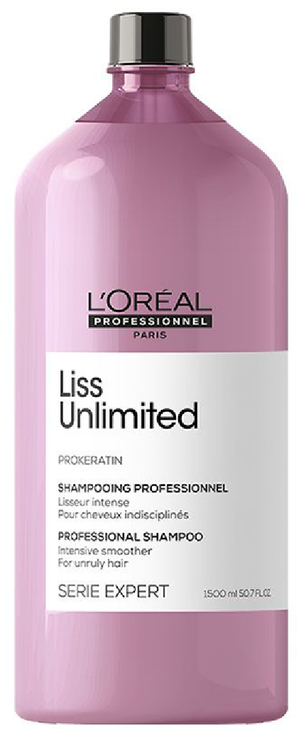 L'Oreal Serie Expert - Liss Unlimited ProKeratin Shampoo, Intensive Smoother for Unruly Hair