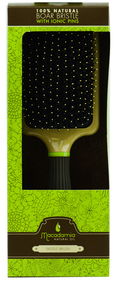 Macadamia Natural Oil Paddle Brush Boar Bristle With Ionic Pins
