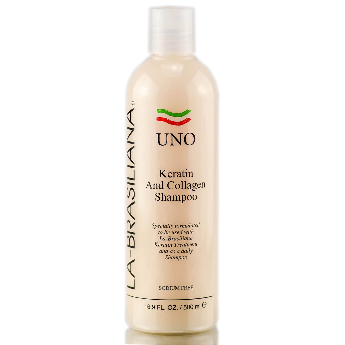 lab01-16-9-oz - La-Brasiliana Uno Keratin & Collagen Shampoo-image1