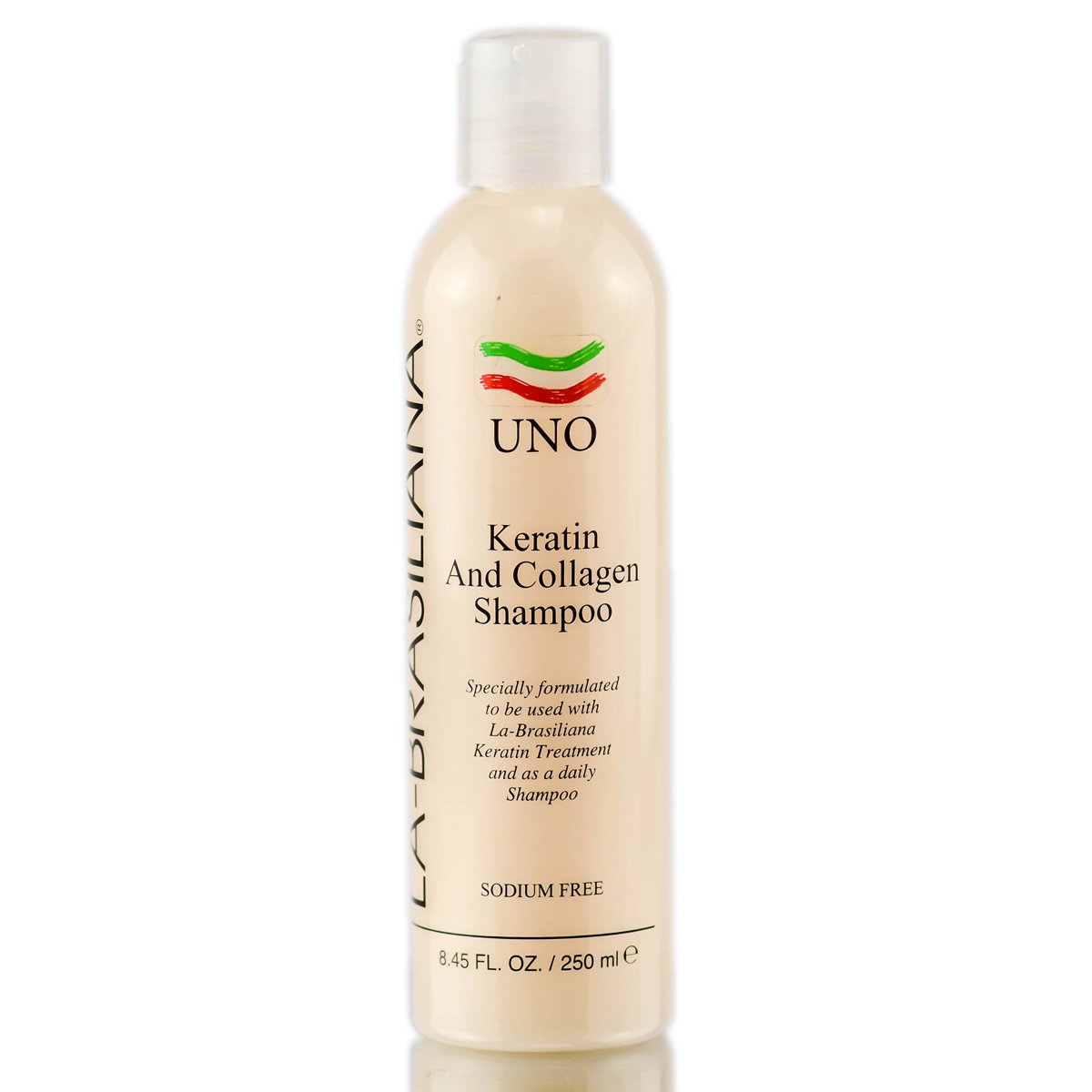 lab01-8-5-oz - La-Brasiliana Uno Keratin & Collagen Shampoo-image1